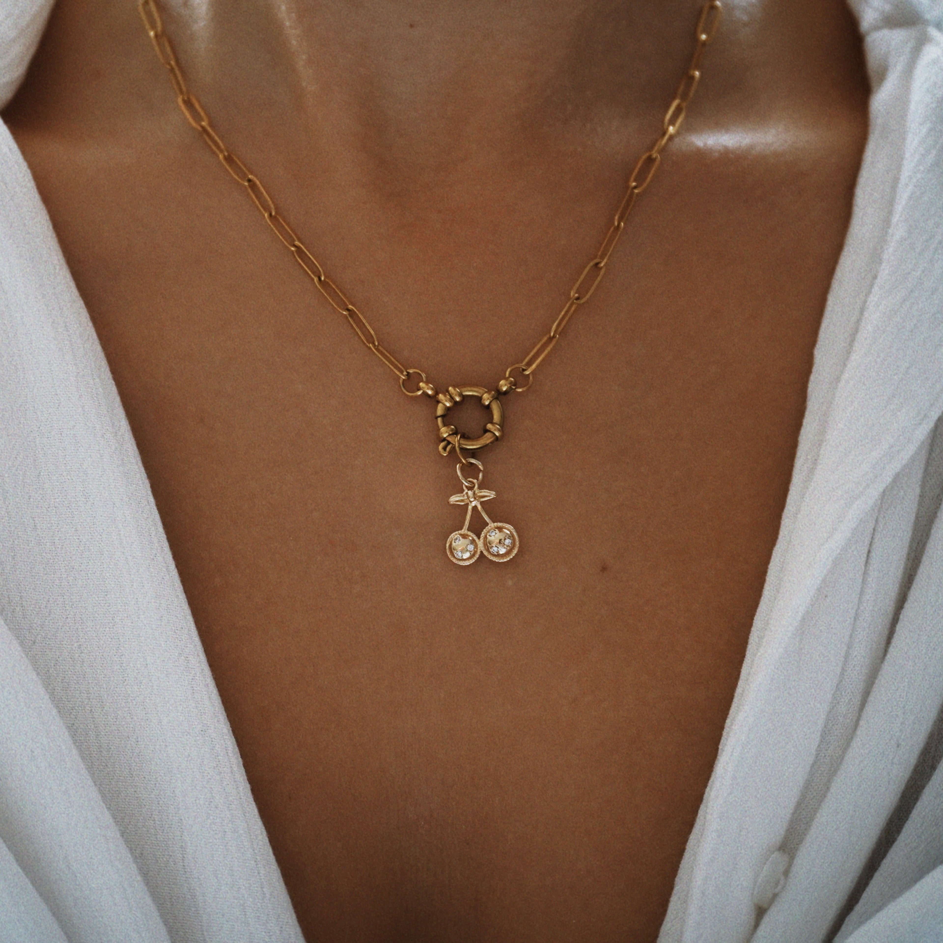 Golden Cherry Charm