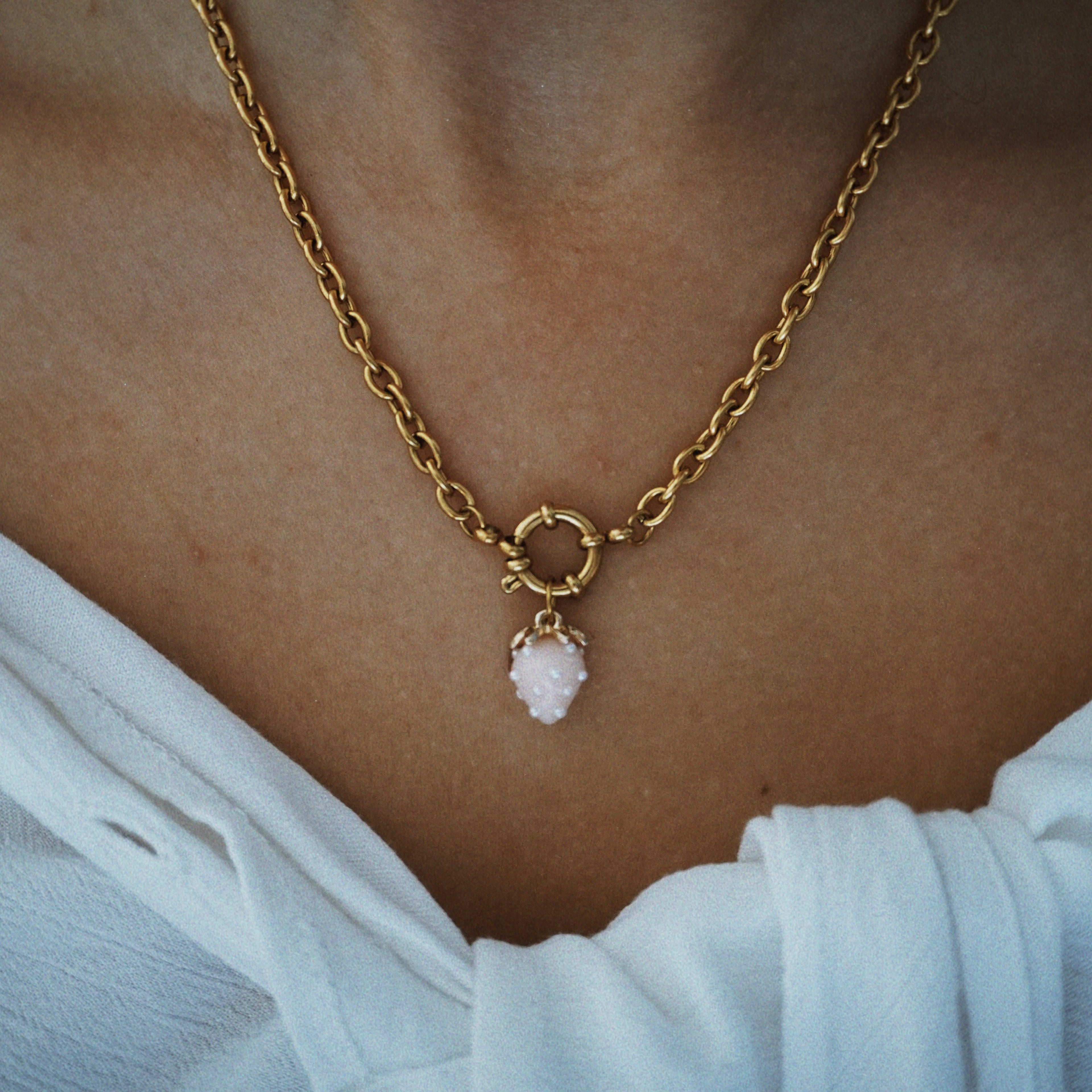 Pink Strawberry Charm