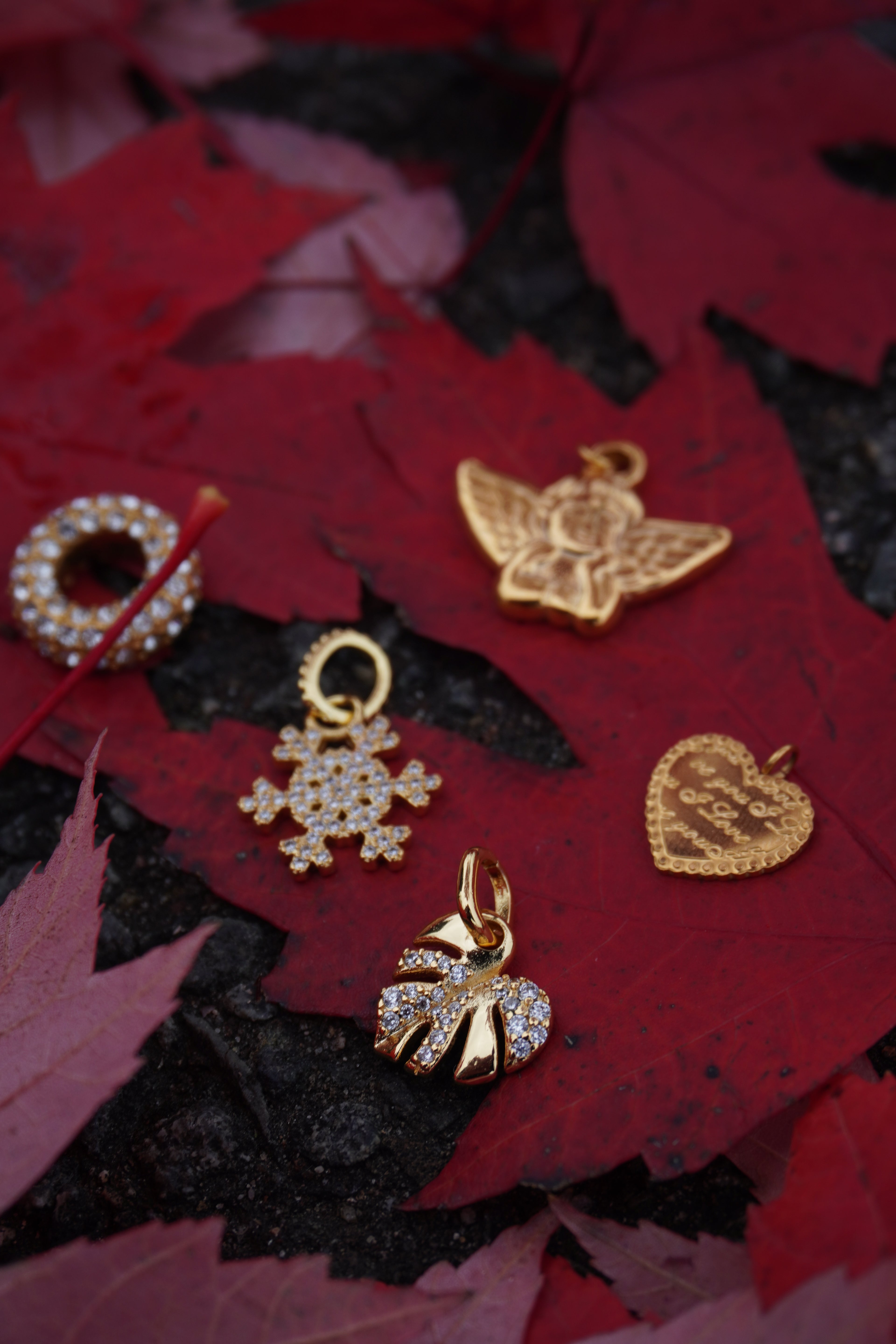 Golden Leaf Charm