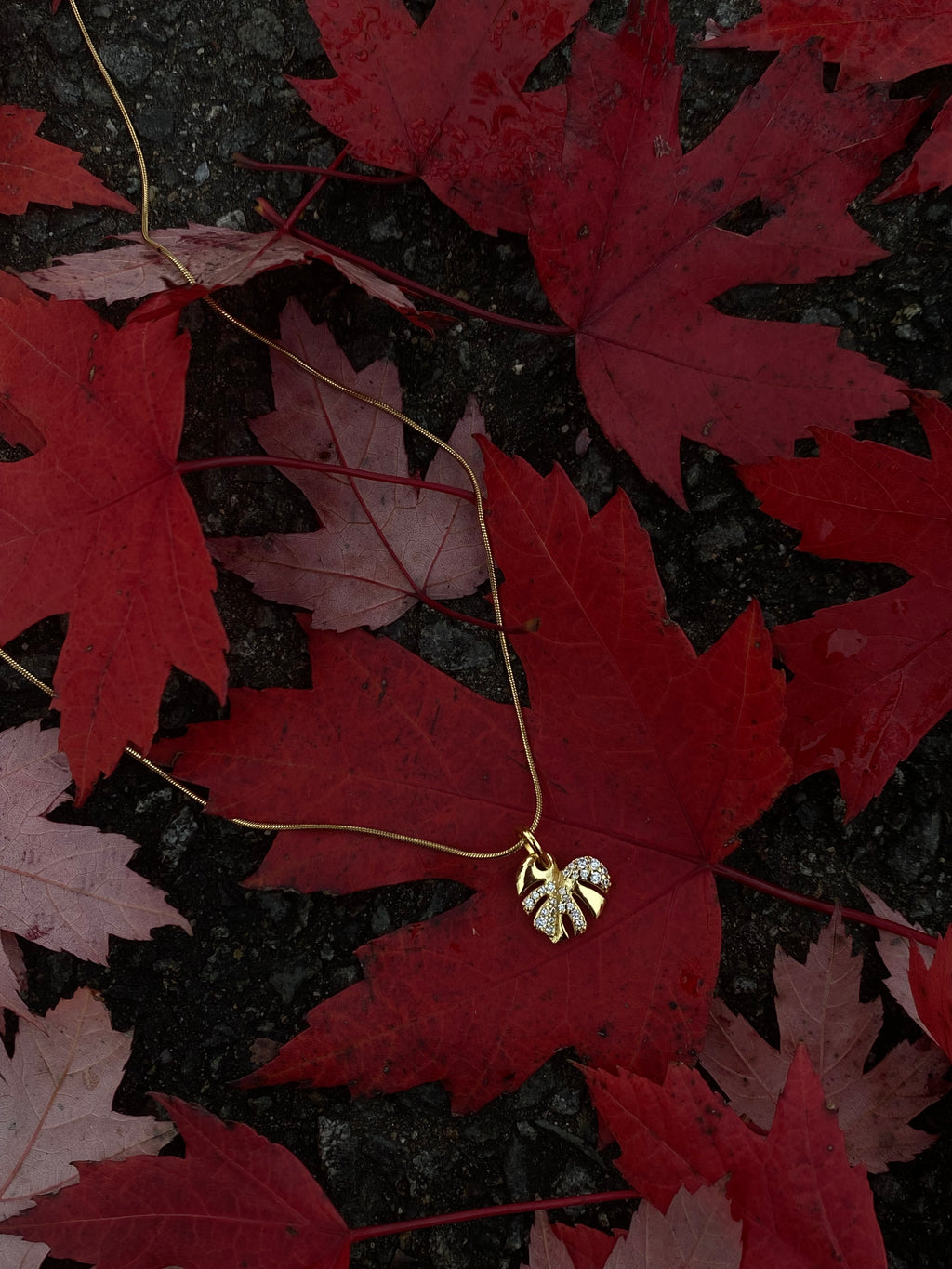 Golden Leaf Charm