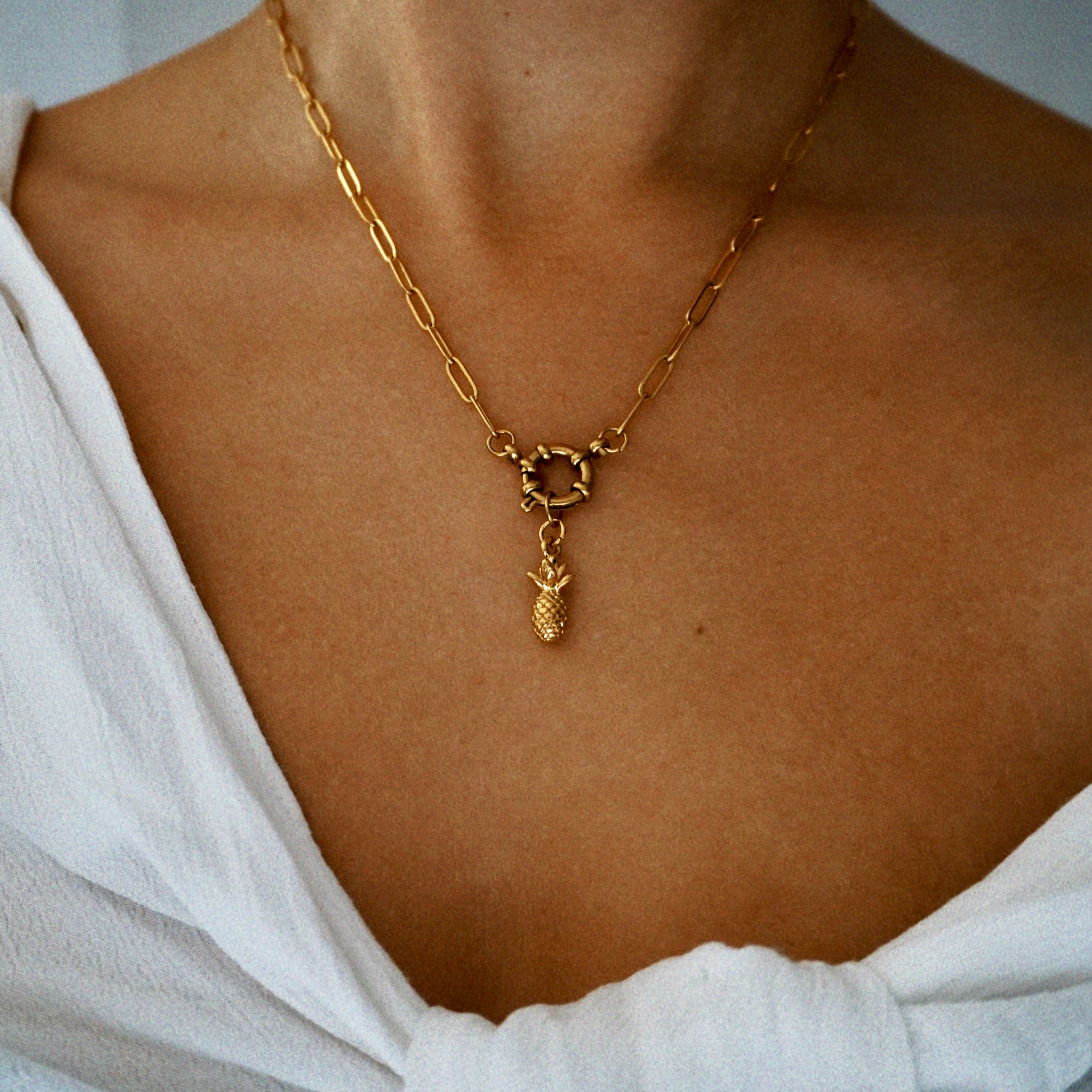 Golden Pineapple Charm