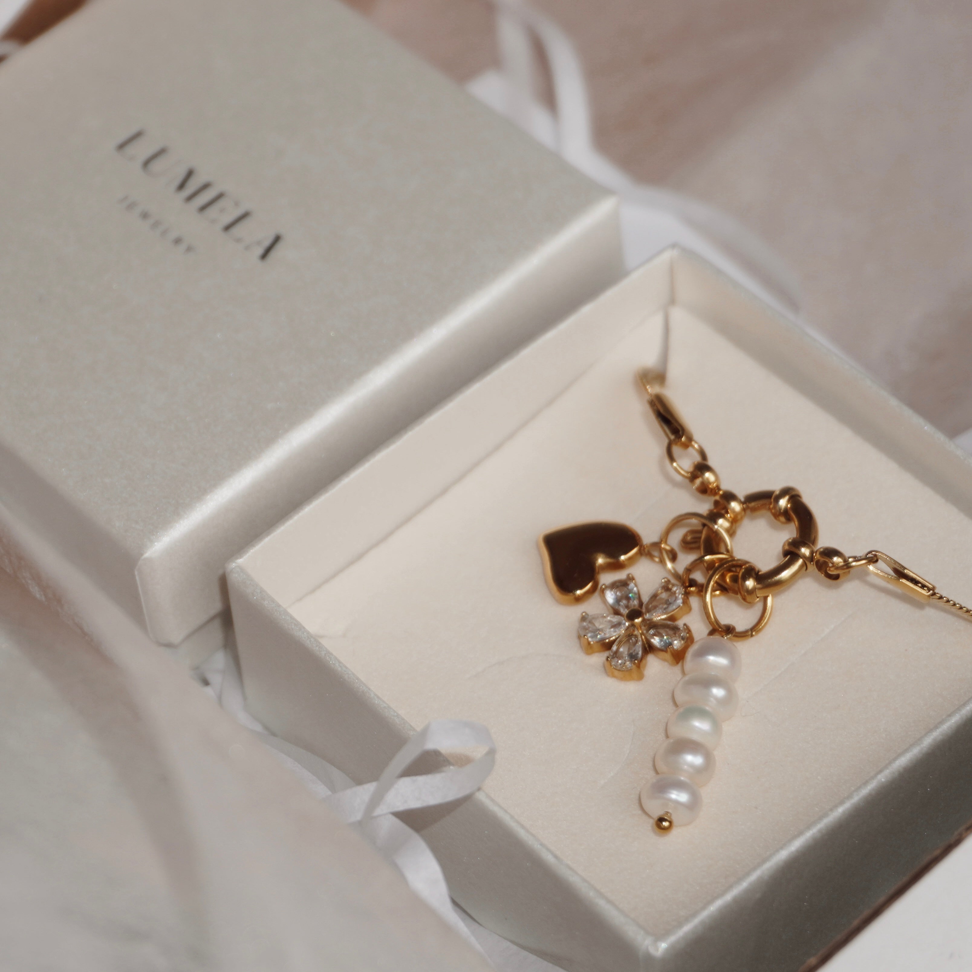 Flower sparkle charm