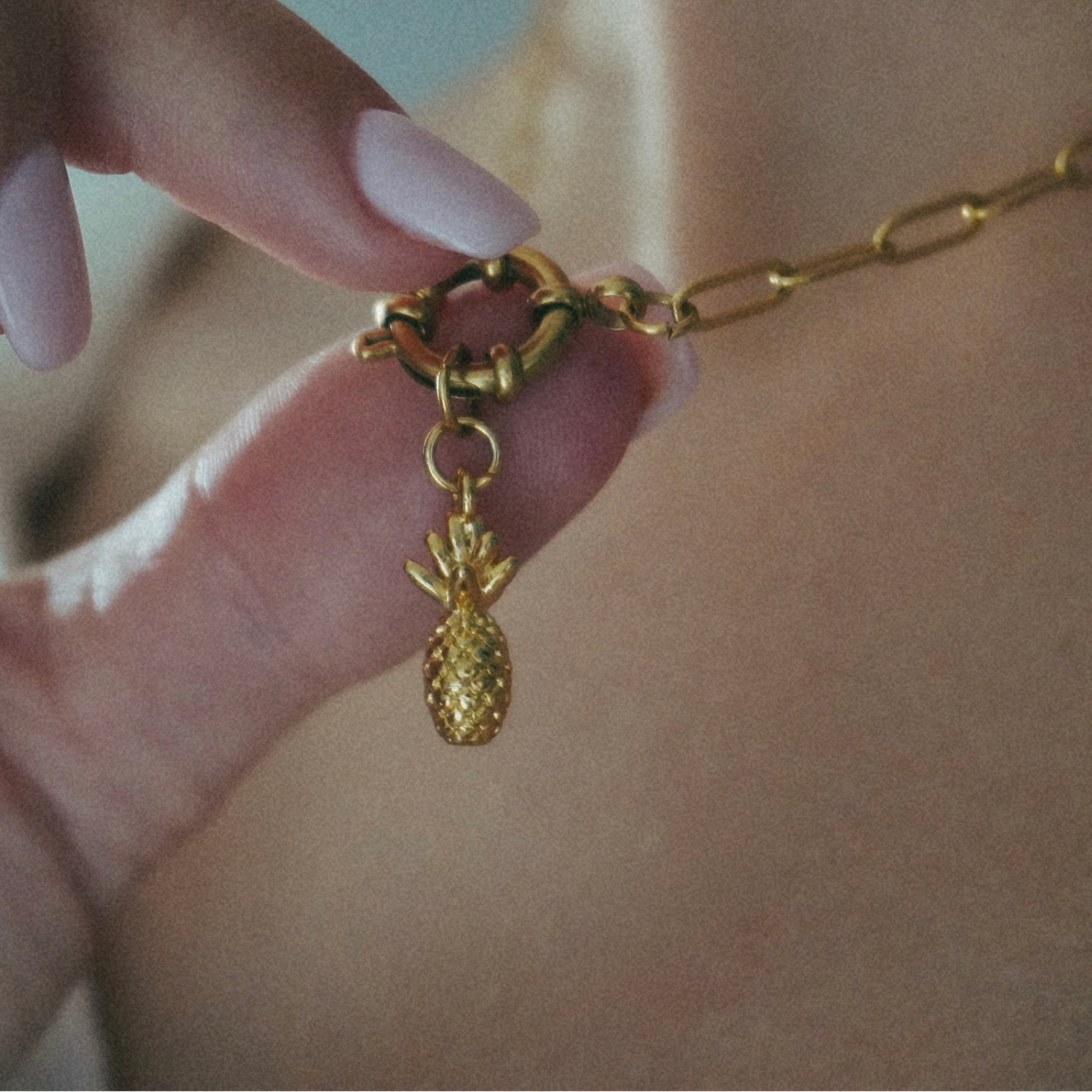 Golden Pineapple Charm