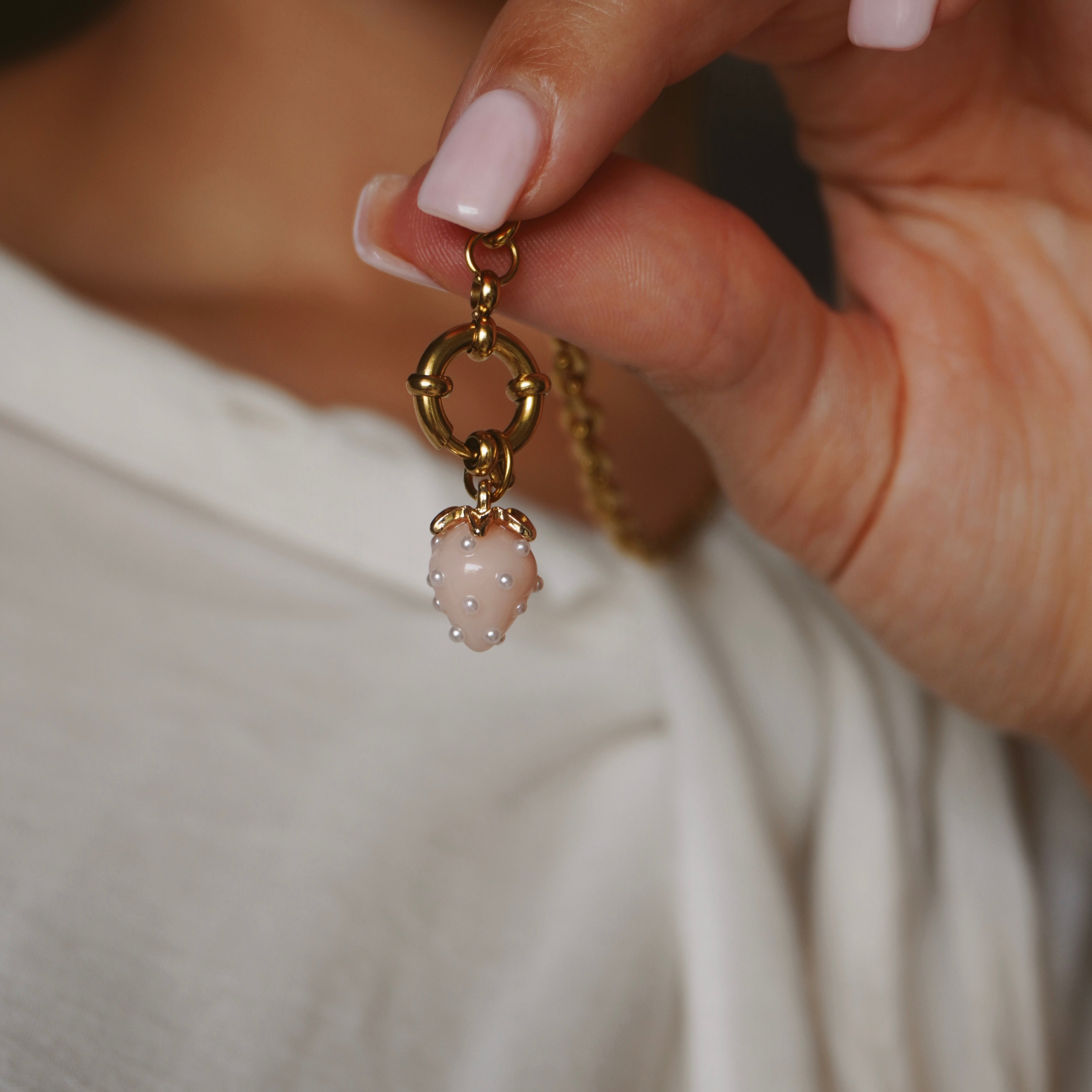 Pink Strawberry Charm
